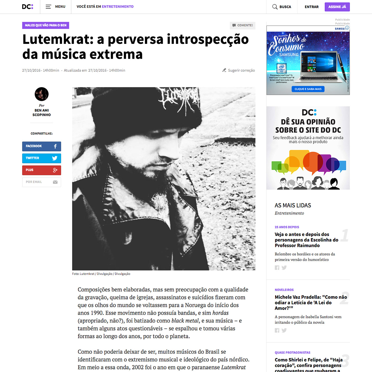 Resenha: LUTEMKRAT “Circumscribed…” – Diário Catarinense