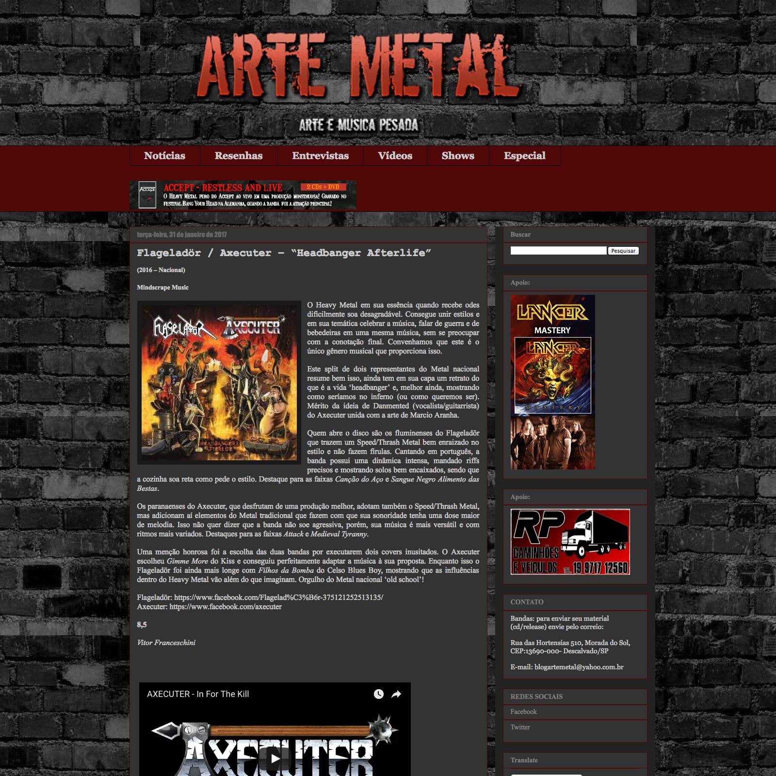 Resenha: FLAGELADÖR / AXECUTER – Arte Metal