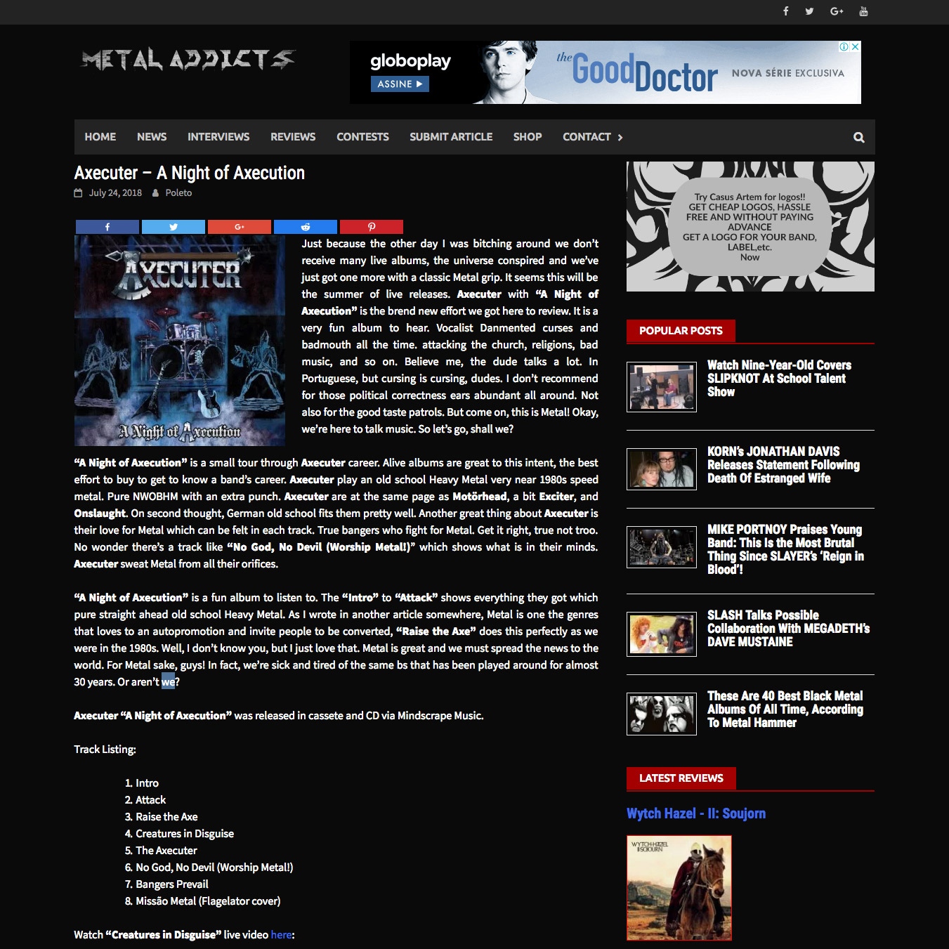 Resenha: AXECUTER “A Night of Axecution” – Metal Addicts