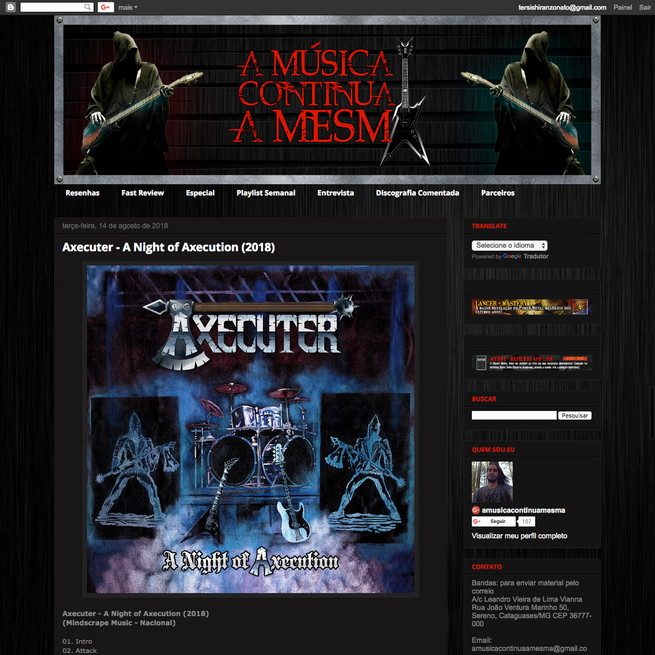 Resenha: AXECUTER “A Night of Axecution” – A Música Continua a Mesma